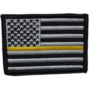 Tactical Gear Junkie Thin Gold Line US Flag 2x3 Patch in Black