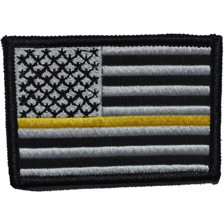 Tactical Gear Junkie Thin Gold Line US Flag 2x3 Patch in Black