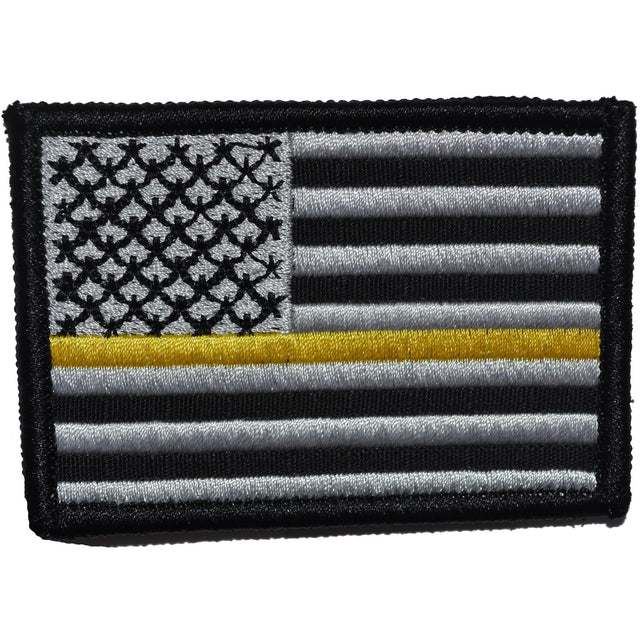 Tactical Gear Junkie Thin Gold Line US Flag 2x3 Patch in Black