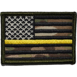 Tactical Gear Junkie Thin Gold Line US Flag 2x3 Patch in MultiCam, alternate view 2