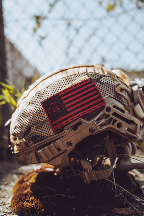 Bennington Flag Leather Patch – Black Dye / Black Thread