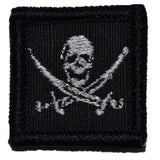 Tactical Gear Junkie Pirate Jolly Roger 1x1 Patch in Black