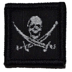 Tactical Gear Junkie Pirate Jolly Roger 1x1 Patch in Black