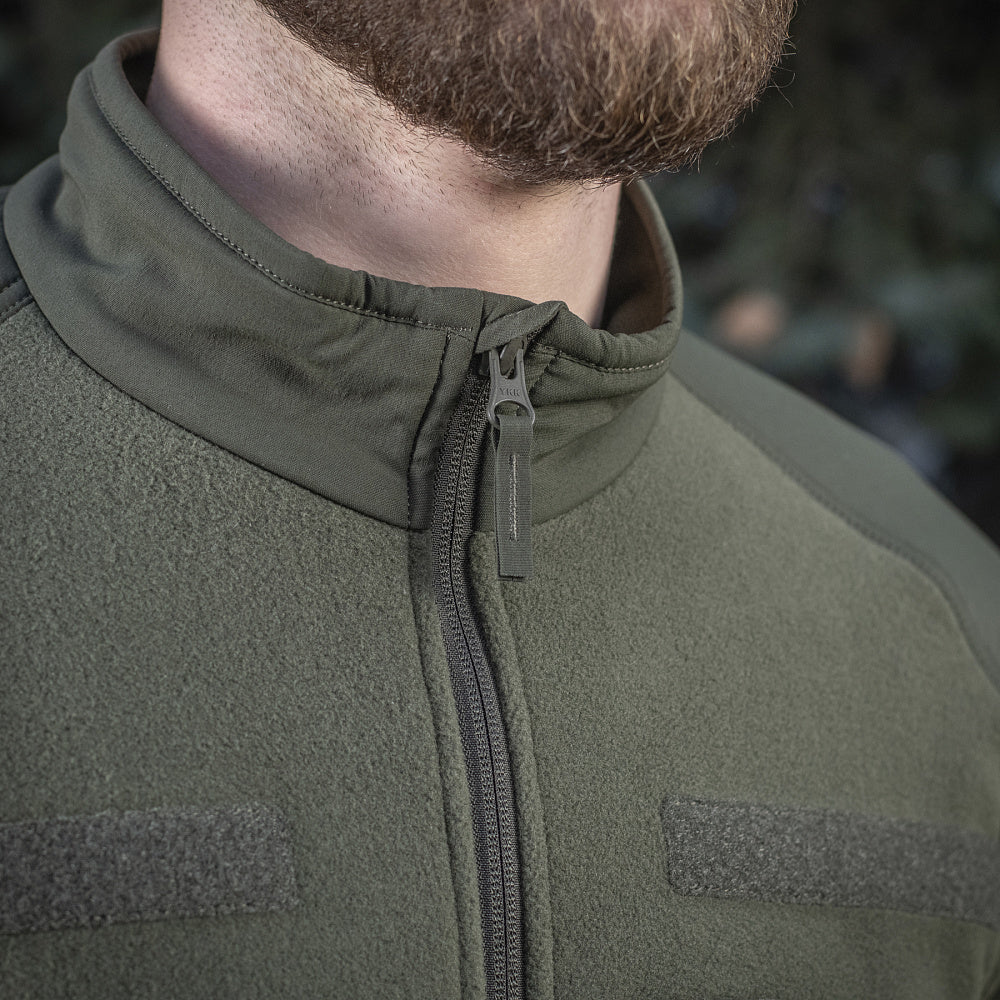M-Tac Fleece Combat Jacket in Army Olive, alternate view 9