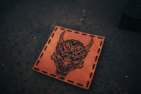 Oni Leather Patch in Walnut Dye / Brown Thread