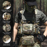 Votagoo Tactical Chest Rig - Adjustable & Detachable Design in Black camo, alternate view 4