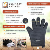 Meat Claws and Smoker Gloves | No.1 Heat Resistant BBQ Grill Gloves | Pulled Pork Claws | Thermometer | Silicone Oven Mitts