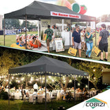 COBIZI 10x20 Pop Up Canopy Heavy Duty Without Sidewalls, Commercial Heavy Duty Pop Up Tent for Parties All Weather