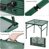 Square Folding Table, Easy for Storage, Compact and Portable Picnic Table for Grill, Outdoor Camping, Garden, Patio, Dining,