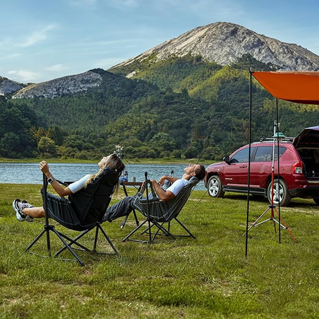 TIMBER RIDGE Hammock Camping Chair with Adjustable Backrest, Heavy Duty Folding Hammock Chair Supports 300lbs, Portable