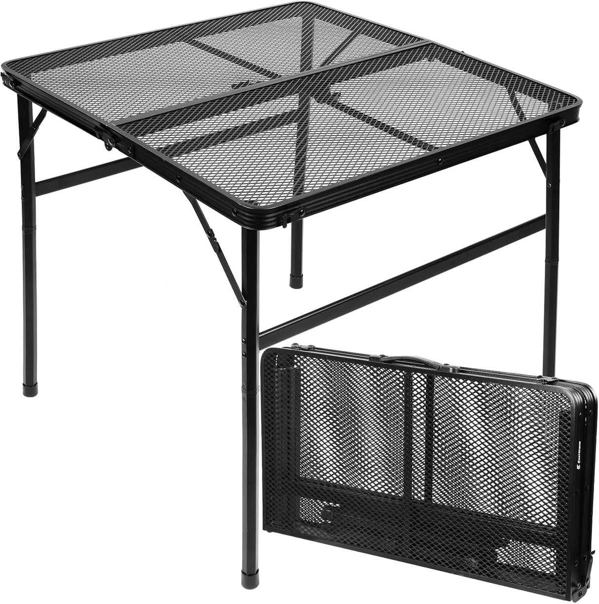Square Folding Table, Easy for Storage, Compact and Portable Picnic Table for Grill, Outdoor Camping, Garden, Patio, Dining,
