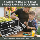 Kaluns Grilling Accessories, Dad Gifts for Christams Grilling Gifts, Heavy Duty Stainless Steel BBQ Grill Tools Set for