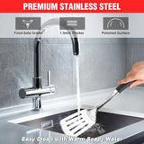 Grill Accessories Heavy Duty BBQ Set Gifts for Men/Women - Premium Stainless Steel Spatula, Fork, Brush & Tongs, Barbecue