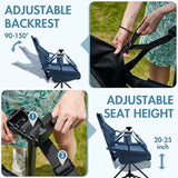 Portal Hammock Camping Chair, Portable Outdoor Swinging Chairs, Rocking Chair for Adults with Adjustable Back and Height for