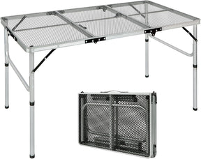 RedSwing Portable Grill Table for Outside, Aluminum Folding Grill Stand Table for Outdoor Camping Picnic BBQ, Lightweight