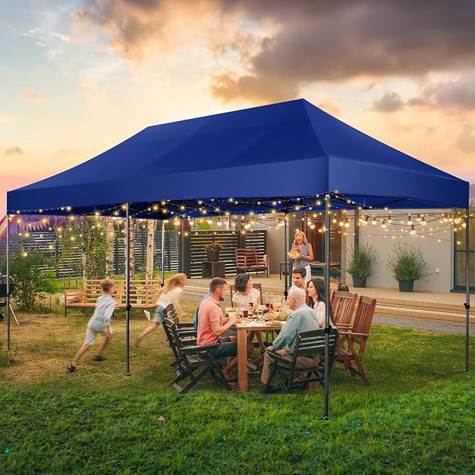 COBIZI 10x20 Pop up Canopy Heavy Duty Without Sidewalls, Easy Set-up Commercial Outdoor Party, 100% Waterproof Wedding