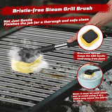 Grill Brush, Full Clean with One Set- Goldusk 19" Safe Replaceable Stainless Steel Grill Brush + Scraper + Bristle Free