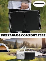 Charmline 14x9inch Foldable Portable Grill Charcoal, Compact Portable Grill for Outdoor Use, Desktop Charcoal Grill, BBQ