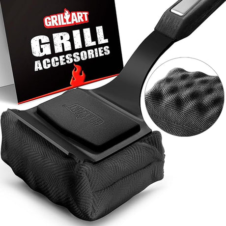 GRILLART Grill Brush Bristle Free. SteamWizards BBQ Replaceable Cleaning Head, Seamless-Fit Scraper Tools for Cast
