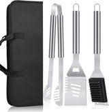 BBQ Tool Grilling Accessories, 16-Inch Stainless Steel BBQ Grill Tools Set for Men, Heavy Duty Grilling Accessories Kit for