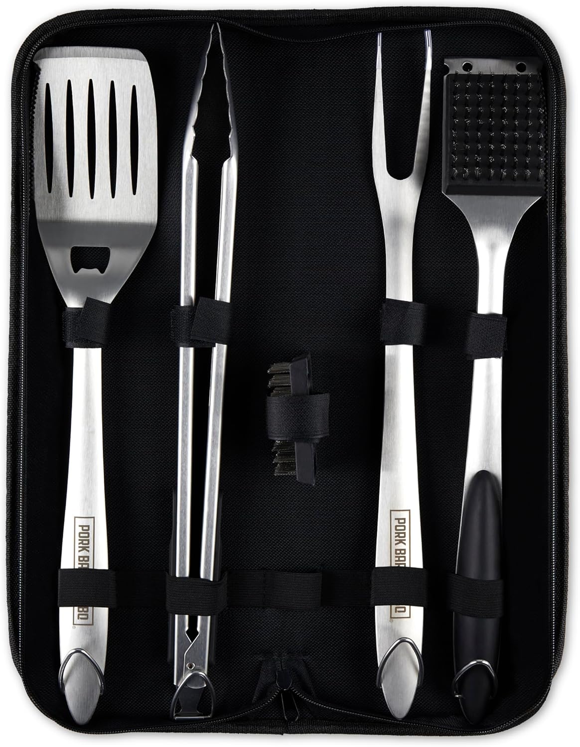 Pork Barrel BBQ Tool Set Grill Kit - Premium Stainless Steel BBQ Grill Accessories, Grilling Tools & BBQ Accessories for