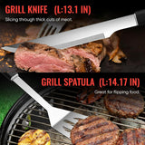 BBQ Accessories Grill Tools Set,Stainless Steel Barbecue Grill Accessories for Outdoor Grill,Barbecue Utensils Grilling