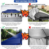 COBIZI 10x20 Pop up Canopy Heavy Duty Without Sidewalls, Easy Set-up Commercial Outdoor Party, 100% Waterproof Wedding