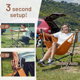 Timber Ridge Hammock Camping Chair with Adjustable Backrest, Heavy Duty Folding Hammock Chair Supports 300lbs, Portable