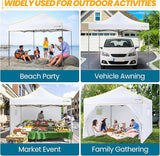 COBIZI 10x10 Heavy Duty Pop up Canopy Tent with 4 Removable Sidewalls, Ez Pop up Canopy with Portable Bag, Commercial Gazebo