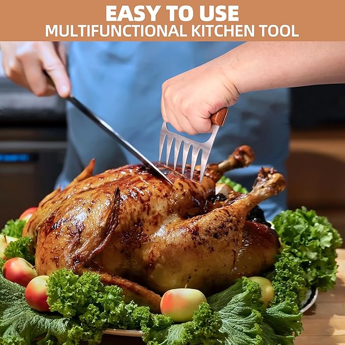 Metal Meat Shredder Claws - BBQ Grilling Gifts for Men & Women, Shredding Claws for Pulled Pork - Christmas Gifts for Dad,