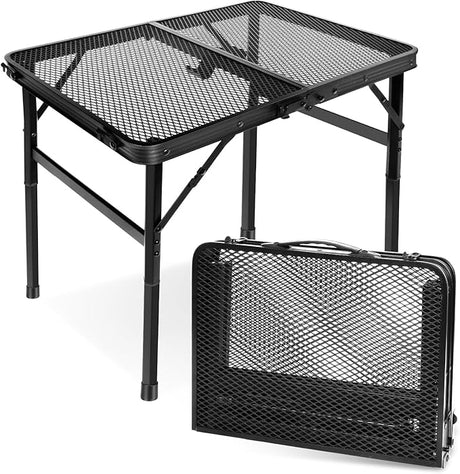 Small Folding Table, Easy for Storage, Compact and Portable Picnic Table for Grill, Outdoor Camping, Garden, Patio, Dining,