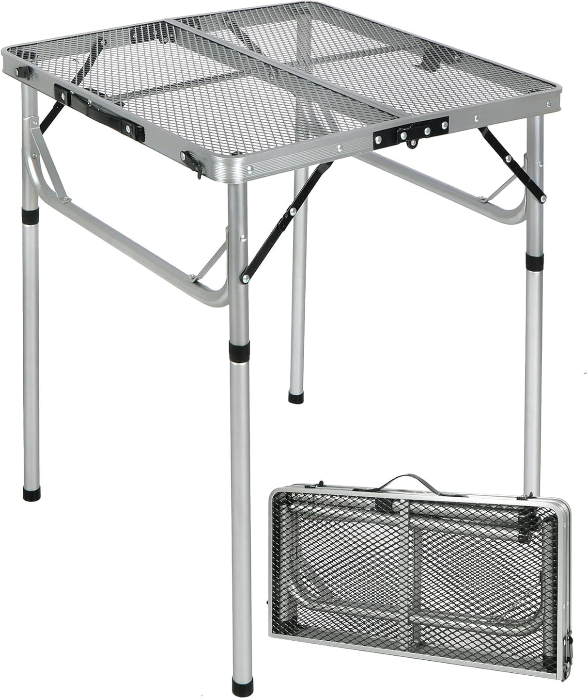 RedSwing Portable Grill Table for Outside, Aluminum Folding Grill Stand Table for Outdoor Camping Picnic BBQ, Lightweight