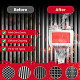 Grill Brush Bristle Free + 5 Replaceable Pads, Steam Grill Brush for Outdoor Grill, BBQ Grill Brush and Scraper for Cast