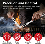 Kaluns BBQ Accessories, Complete Grill Set Dad Gifts for Christamas, 40 Pcs Premium Heavy Duty Stainless Steel Barbecue