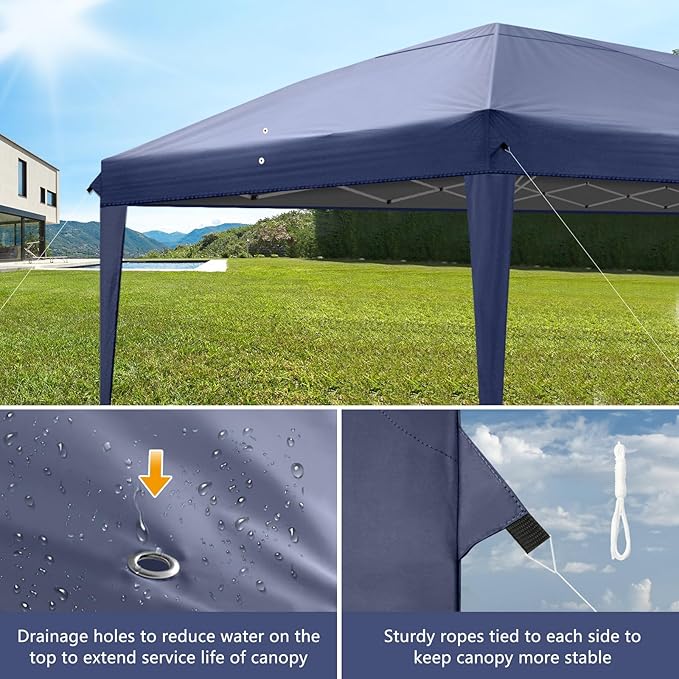 Outvita 10x20ft Pop Up Canopy Tent, Outdoor Instant Shelter Folding Canopy with Carry Bag for Commercial Events, Party,