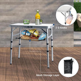 Small Folding Table 2FT Lightweight Portable Aluminum Camping Table for Picnic and Camping Mini Foldable with Adjustable