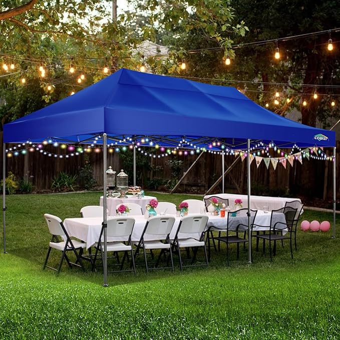 COBIZI 10x20 Canopy with Sidewalls, Heavy Duty Party Tent Pop up carpas para Fiestas, Tents for Parties, Wedding, Outdoor Ez