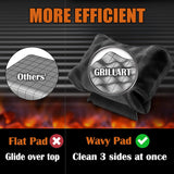 GRILLART Bristle Free Grill Brush Kit, Reinforced Outdoor Grill Brushes, Safe Cleaning Tools with Replaceable Heads, Grill