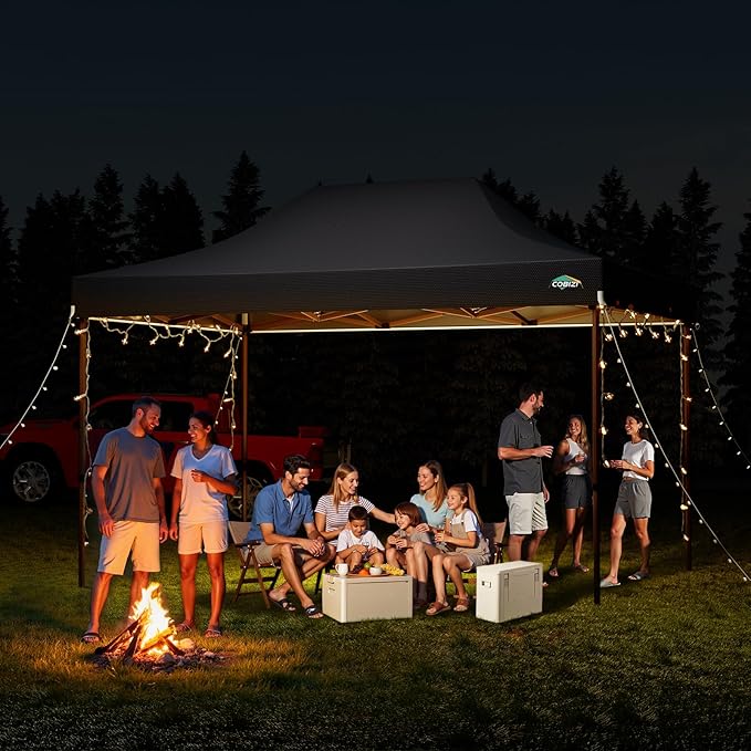 COBIZI 10x15 Pop Up Canopy Tent Heavy Duty Without Sidewall, Commercial Outdoor Easy Pop Up Gazebo for Party Wedding All