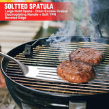 Grill Accessories Heavy Duty BBQ Set Gifts for Men/Women - Premium Stainless Steel Spatula, Fork, Brush & Tongs, Barbecue