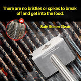 Grill Brush Bristle Free,Unique Wave pad for Cast Iron/Stainless-Steel Grates, (Only Replaceable Cleaning Head No Grill