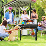 Leteuke Grill Cart for Blackstone Griddle, Portable Outdoor Grill Table, Foldable Cart Table with Wheels for Ninja, Griddle