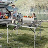 RedSwing Portable Grill Table for Outside, Aluminum Folding Grill Stand Table for Outdoor Camping Picnic BBQ, Lightweight