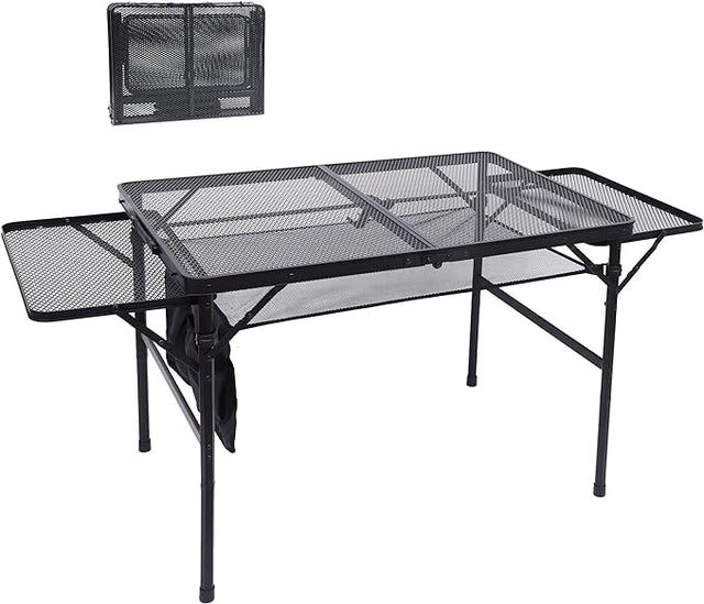 Nice C Folding Grill Table, Camping Table, Tailgate Tables, Grill Tables, Outdoor, Metal Folding Adjustable Height&Width,