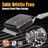 GRILLART Grill Brush Bristle Free, Safe Grill Brush for Outdoor Grill, SteamWizards BBQ Grill Cleaning Brush Kit,