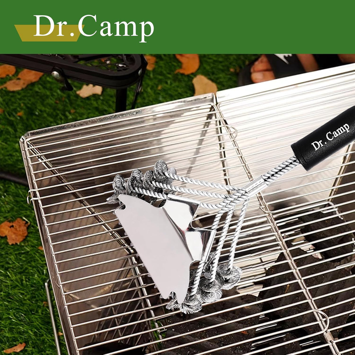 2 PCS Stainless Steel BBQ Grill Brush,BBQ Brush,Grill Scraper, Grill Brush for Outdoot,Grill Cleaning Brush, Barbecue Tool