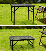 Small Folding Table for Camping Picnic Grill,Garden BBQ Side Table-Portable Lightweight,Compact,Height Adjustable Patio