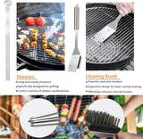 11Pcs Stainless Steel BBQ Grilling Accessories Set, Dad Gifts for Fathers Day Grilling Gifts,Portable Practical Grill Tools