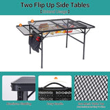 Nice C Folding Grill Table, Camping Table, Tailgate Tables, Grill Tables, Outdoor, Metal Folding Adjustable Height&Width,