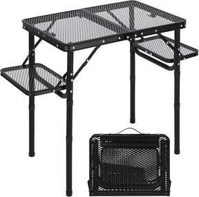 RedSwing Folding Grill Table with Extra Space, Adjustable Height Portable Small Stand Table for Outdoor Indoor Camping